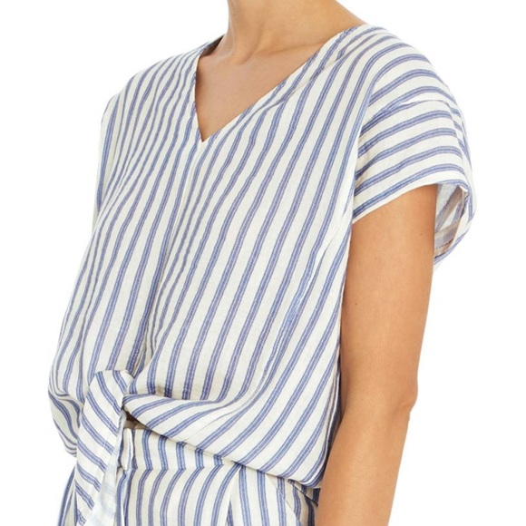 NWT Three Dots Tie Front Top - Picture 2 of 6